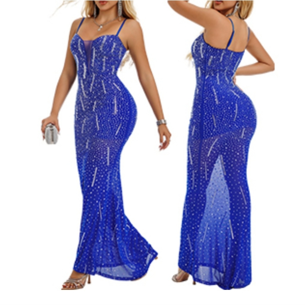 Elegant Blue Evening Gown